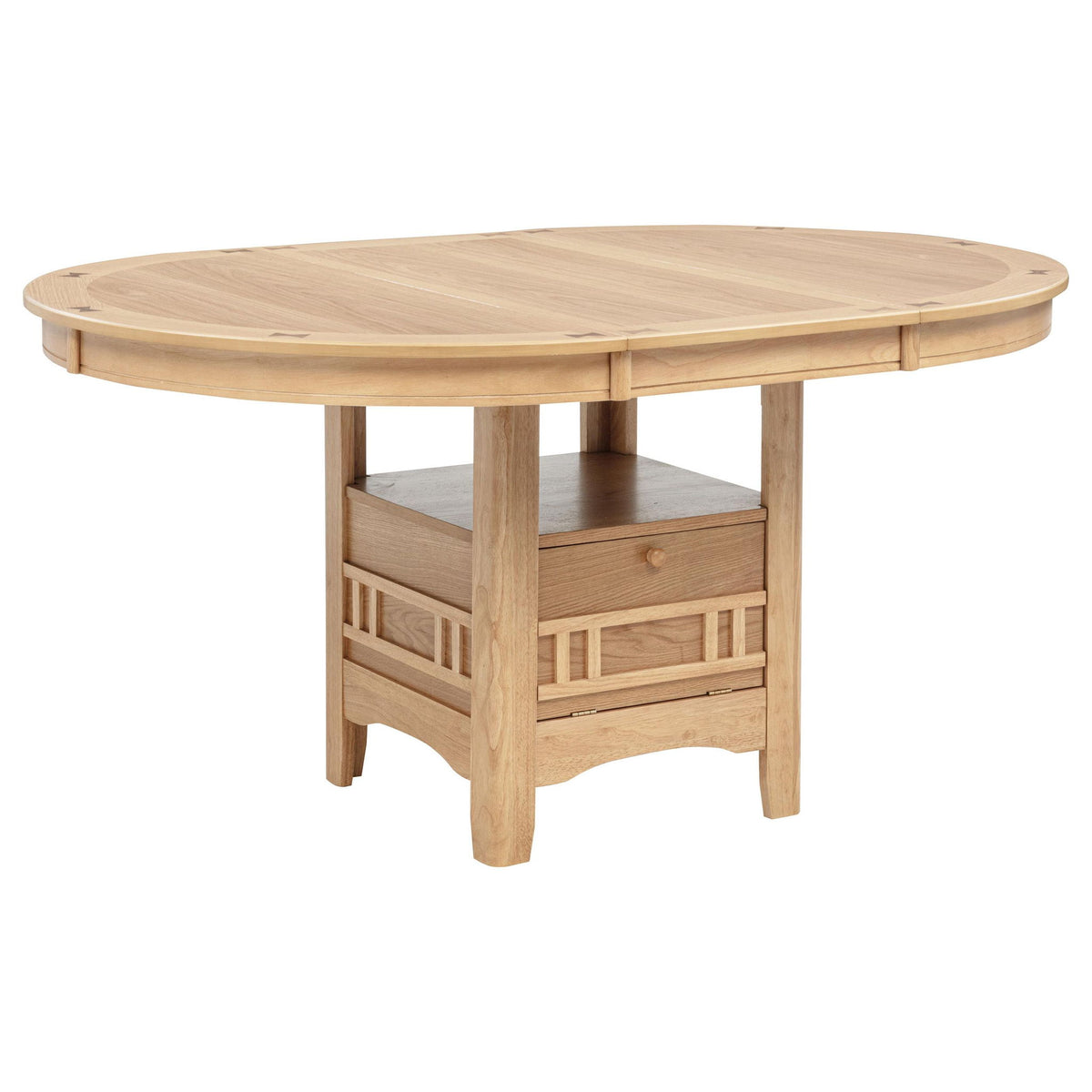 Lavon Oval 60-inch Wood Extension Leaf Dining Table Light Oak