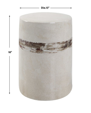 Comanche - White Ceramic Garden Stool