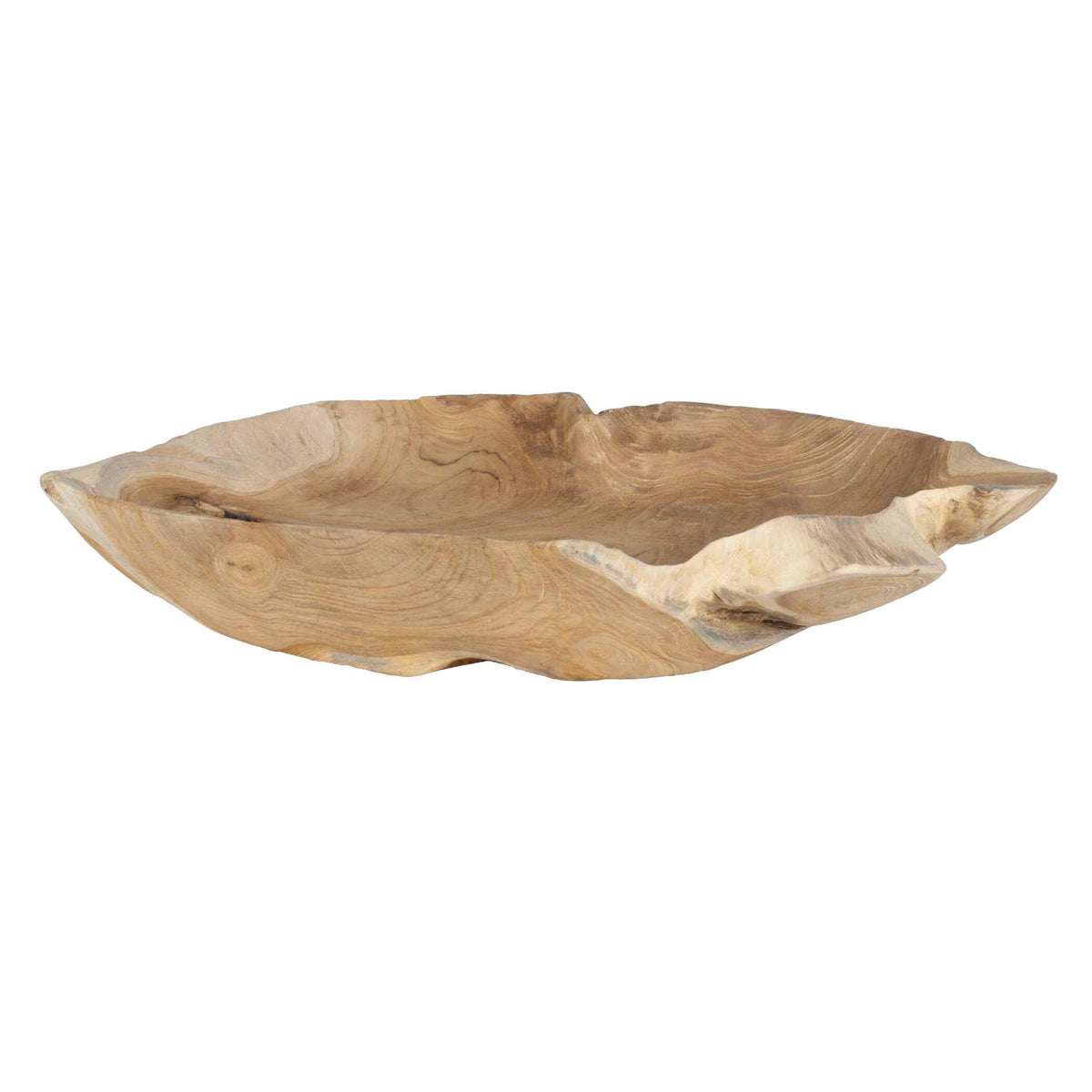 Organic Embrace - Outdoor Teak Bowl - Brown