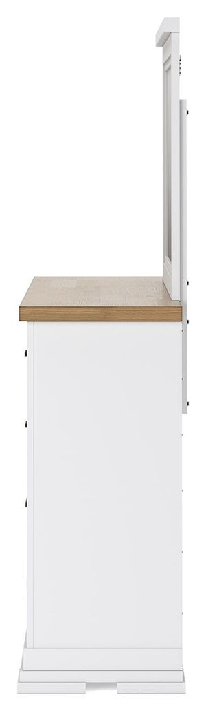 Ashbryn - Dresser And Mirror - White / Natural - R&R Furniture Gallery (Fountain Valley, CA)