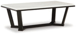 Fostead - Rectangular Cocktail Table - White / Espresso - R&R Furniture Gallery (Fountain Valley, CA)