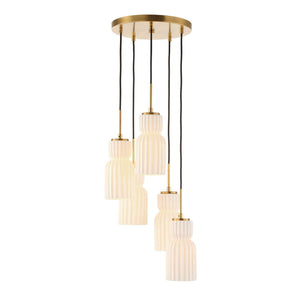 Vanier - 5 Light Cluster Pendant - Gold