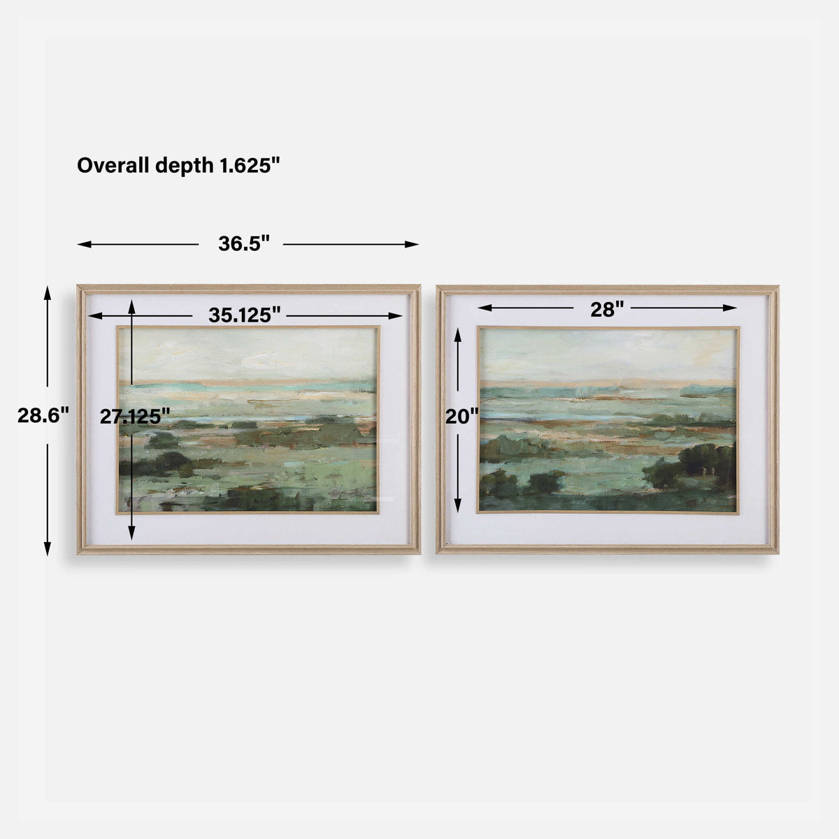 Warm - Valley Framed Prints (Set of 2) - Light Brown
