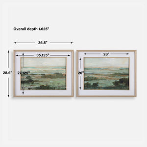Warm - Valley Framed Prints (Set of 2) - Light Brown