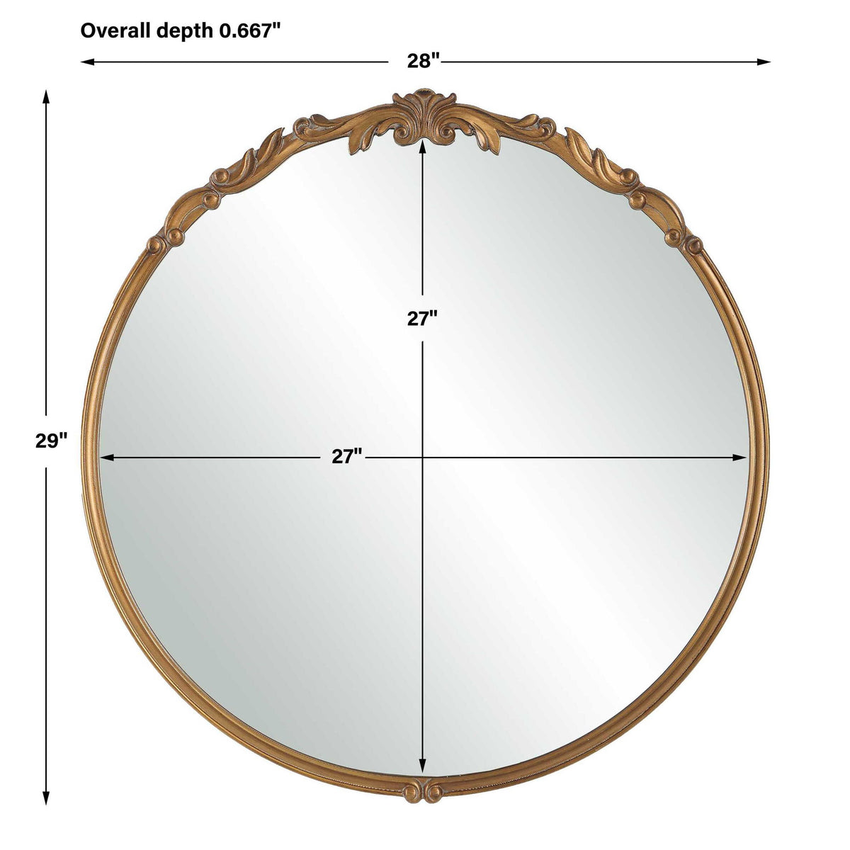 29" Mirror - Gold