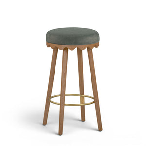 Oodle - Performance Vegan Mohair Light Walnut Stool
