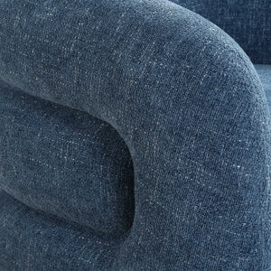 Junie - Swivel Barrel Chair - Blue