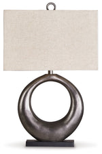 Saria - Metal Table Lamp - Antique Silver Finish - R&R Furniture Gallery (Fountain Valley, CA)