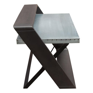 Barclay Zinc Top Writing Desk w/ Mango Wood & Iron Base by Diamond Sofa