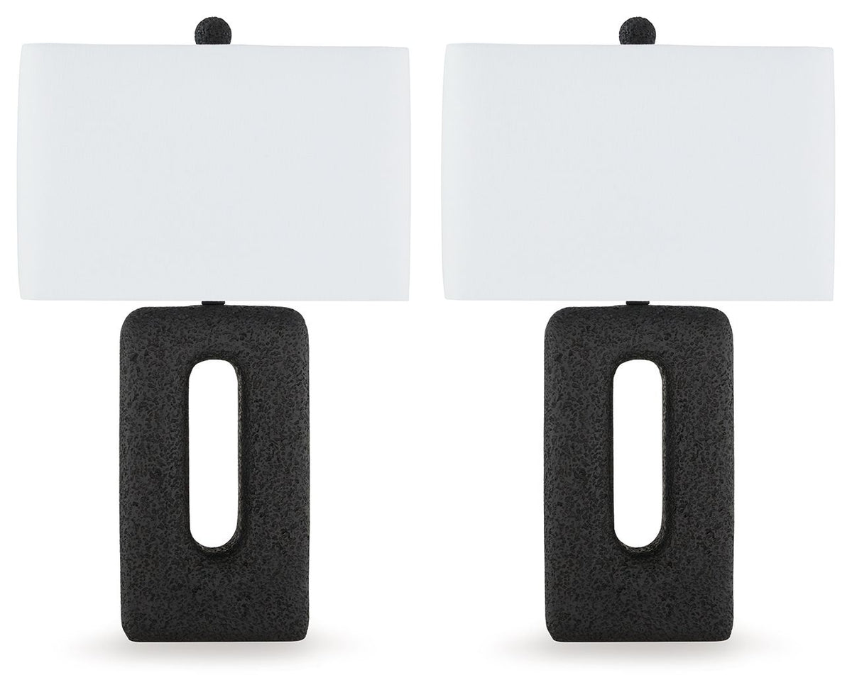 Wimmings - Poly Table Lamp (Set of 2) - Black - R&R Furniture Gallery (Fountain Valley, CA)