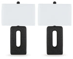 Wimmings - Poly Table Lamp (Set of 2) - Black - R&R Furniture Gallery (Fountain Valley, CA)
