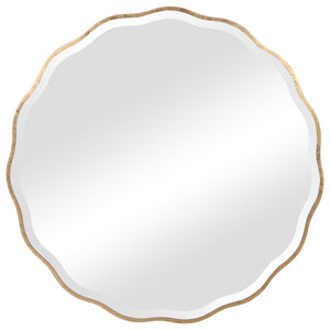 Uttermost Aneta round wall mirror with a sleek frame, perfect for modern home decor and reflective surface.