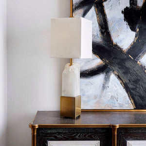 Ebena - Accent Lamp - Brass / White