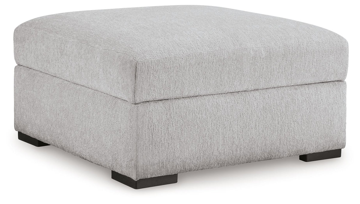 Gabyleigh - Ottoman With Storage - Nickel - R&R Furniture Gallery (Fountain Valley, CA)