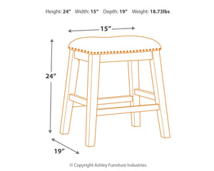 Caitbrook - Upholstered Stool (Set of 2) - Gray - R&R Furniture Gallery (Fountain Valley, CA)