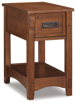 Breegin - Chair Side End Table - 1 Drawer - Brown - R&R Furniture Gallery (Fountain Valley, CA)