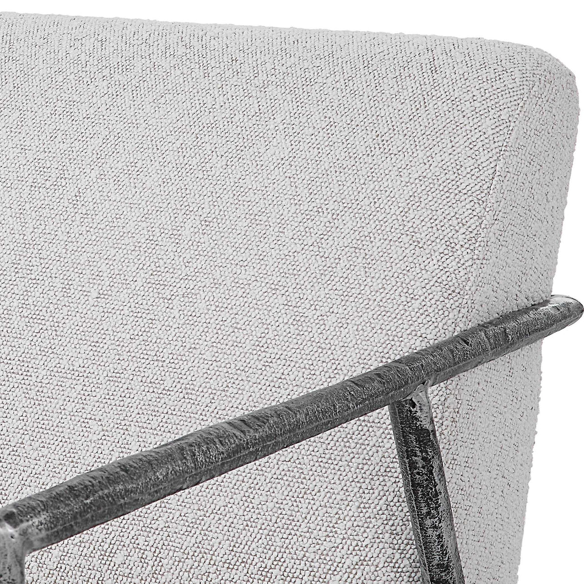 Uttermost Brisbane light gray accent chair with modern design and plush upholstery, suitable for living rooms or bedrooms.