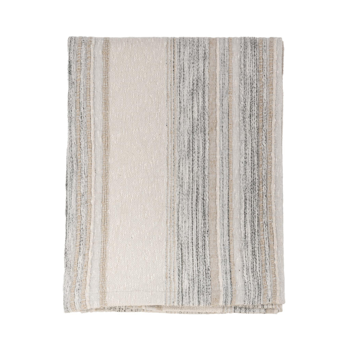 Throws - 50" x 70" TC Rockport Throw - Ivory Multi - R&R Furniture Gallery (Fountain Valley, CA)