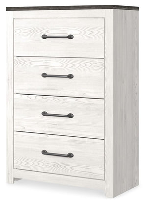 Gerridan - Four Drawer Chest - White / Gray - R&R Furniture Gallery (Fountain Valley, CA)
