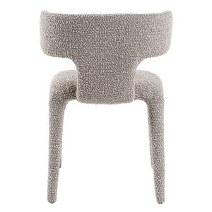 Saehee - Modern Light Grey Fabric Dining Chair — view 2