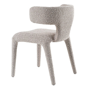 Saehee - Modern Light Grey Fabric Dining Chair — view 5