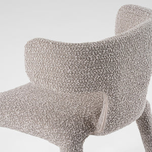 Saehee - Modern Light Grey Fabric Dining Chair — view 3