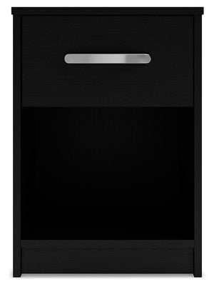 Finch - One Drawer Night Stand - 23" Height - Black - R&R Furniture Gallery (Fountain Valley, CA)