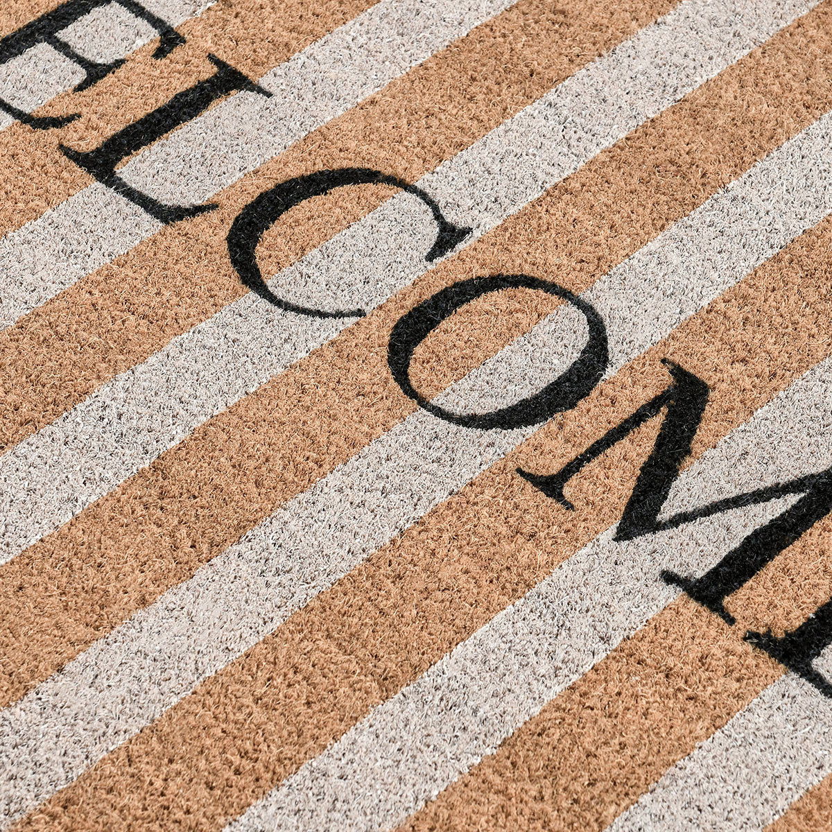 Doormats - Striped Welcome Doormat - R&R Furniture Gallery (Fountain Valley, CA)