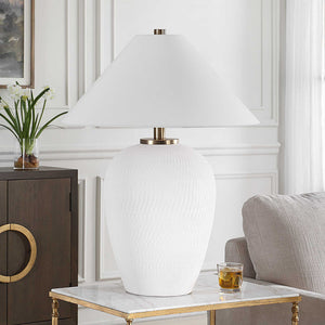 Merriton - Matt White Table Lamp - White