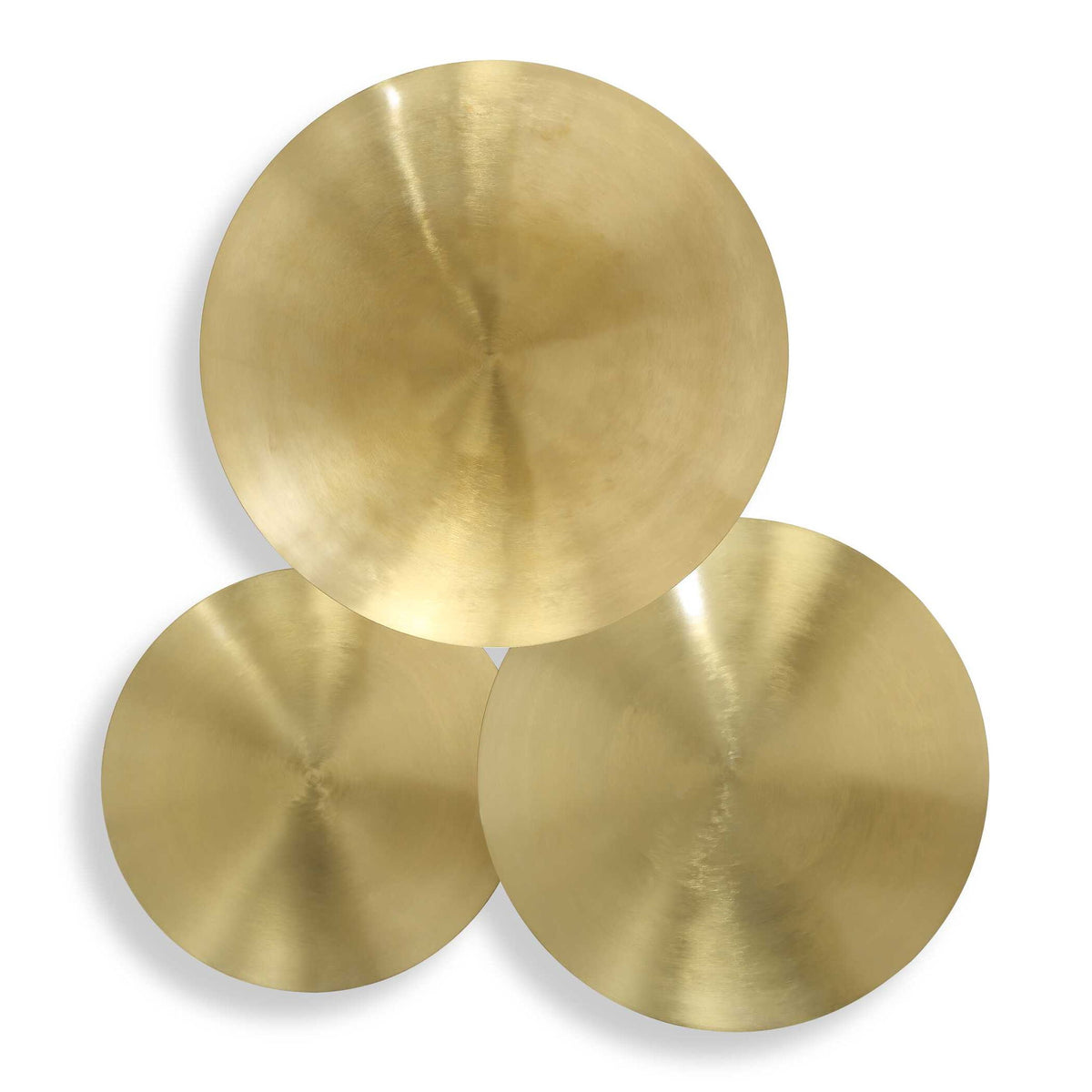 Cymbalic - Round Brass Wall Art (Set of 3) - Brass