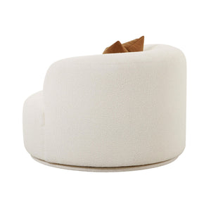 Fickle - Swivel Chair - Cream - R&R Furniture Gallery (Fountain Valley, CA)