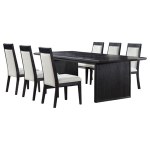 Brookmead 7-piece Extension Leaf Dining Table Set Black