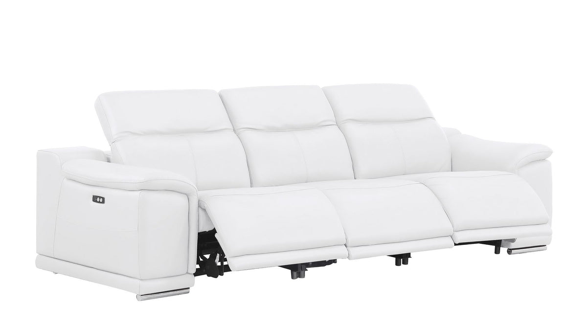 2679 - Power Reclining Sofa, Console Loveseat & Chair Set In Genuine Leather (6 Recliners)