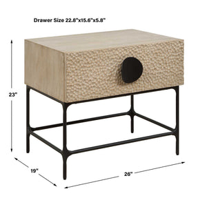 Lunar - Wooden Side Table - Black / Woodtone