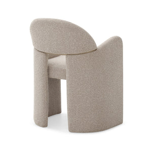 Ashley - Modern Beige Fabric + Brushed Brass Dining Chair — view 3