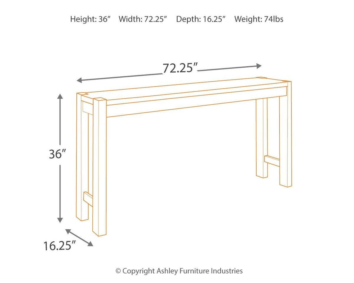 Torjin - Long Counter Table - Dark Brown - R&R Furniture Gallery (Fountain Valley, CA)
