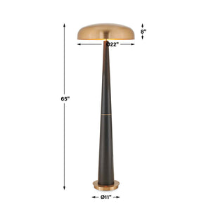 Davis - Floor Lamp - Black,Brass,Gold
