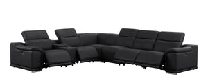 2679 - 7-Piece L-Shaped Power Reclining Sectional In Genuine Leather (4 Recliners)