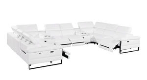 1246 - 10-Piece U-Shaped Modular Power Reclining Sectional With 4 Power Recliners And Power Headrests
