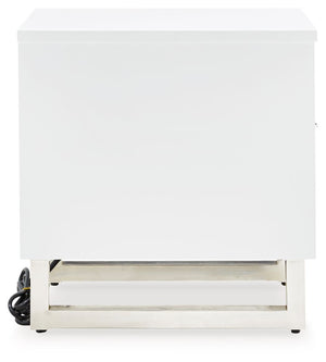 Gardoni - Chair Side End Table - White / Black - R&R Furniture Gallery (Fountain Valley, CA)