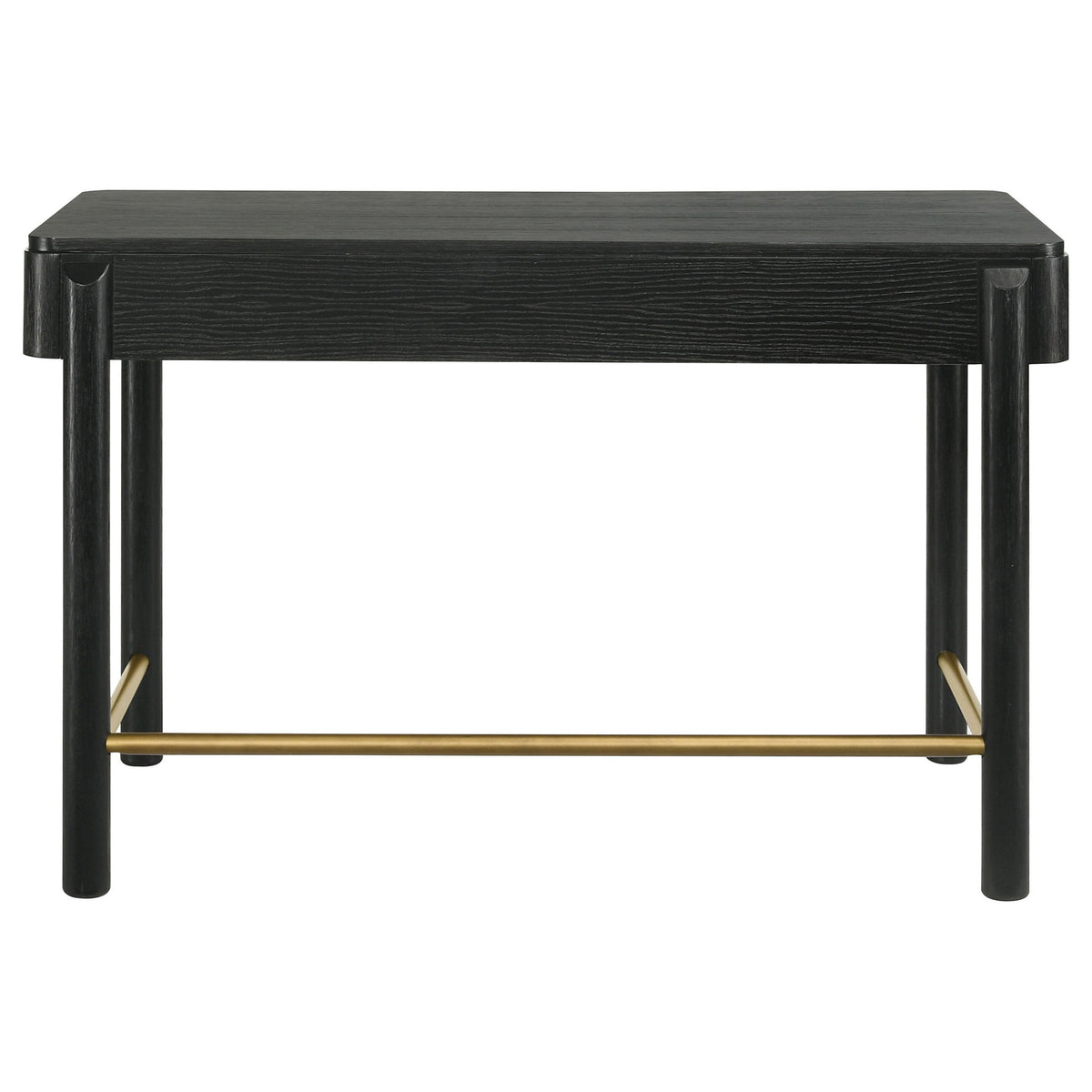 Anser - 2 Drawer Vanity Desk Makeup Table Rounded Design - Black