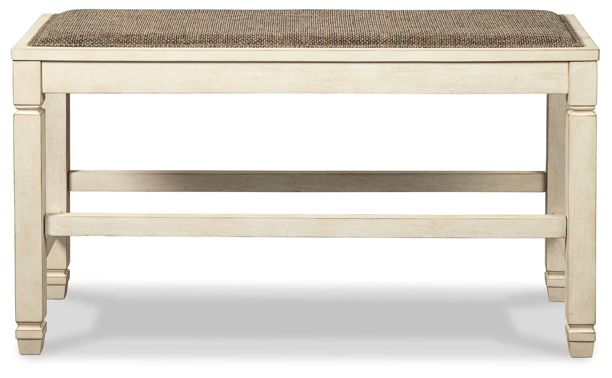 Bolanburg - DBL Counter UPH Bench - Beige - R&R Furniture Gallery (Fountain Valley, CA)