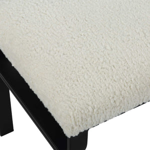 Diverge - White Shearling Small Bench