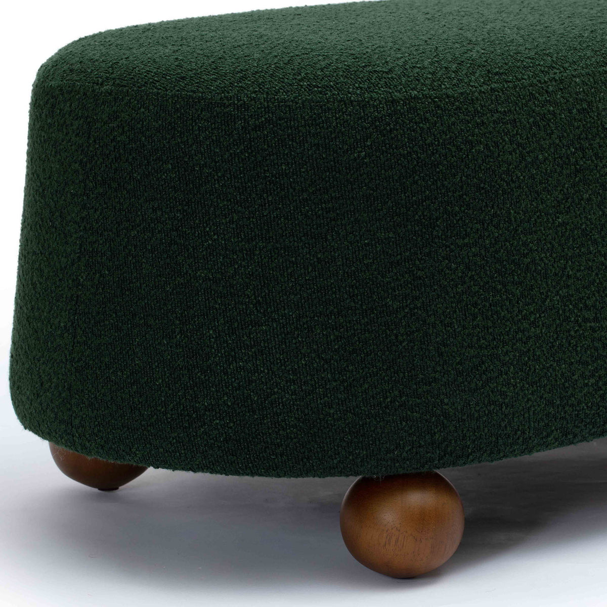 Jaine - Boucle Large Ottoman - Forest Green - R&R Furniture Gallery (Fountain Valley, CA)