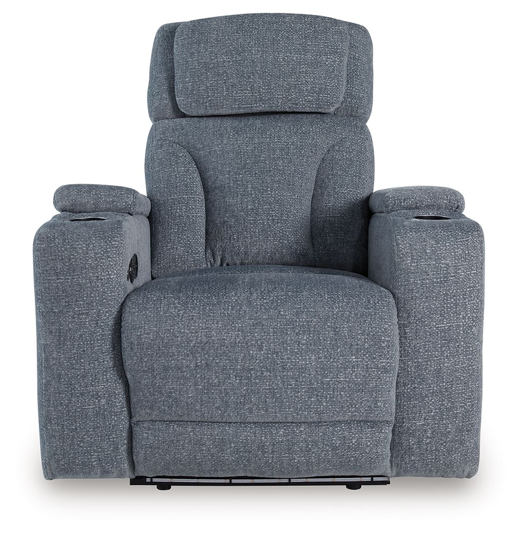 Studio Cave - Power Recliner - Steel - R&R Furniture Gallery (Fountain Valley, CA)
