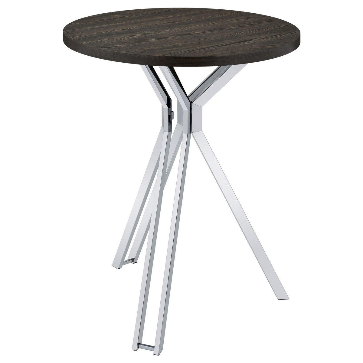 Edgerton - Round Height Bistro Bar Table - Dark Oak