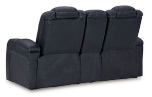 Fyne-dyme - Power Reclining Loveseat With Console/Adj Hdrst - R&R Furniture Gallery (Fountain Valley, CA)