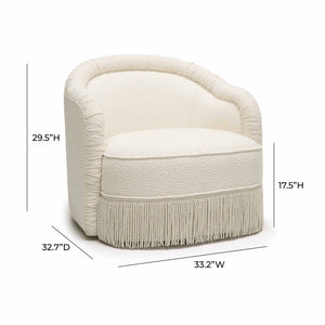 Pamela - Boucle Tassel Lounge Chair - R&R Furniture Gallery (Fountain Valley, CA)