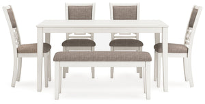 Erinberg - Dining Room Table Set (Set of 6) - Antique White - R&R Furniture Gallery (Fountain Valley, CA)