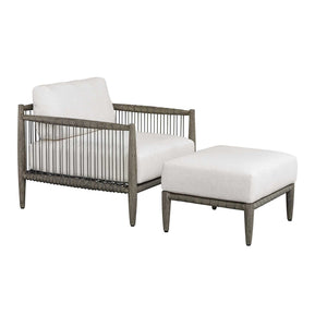Borneo - Cushion Outdoor Ottoman - White